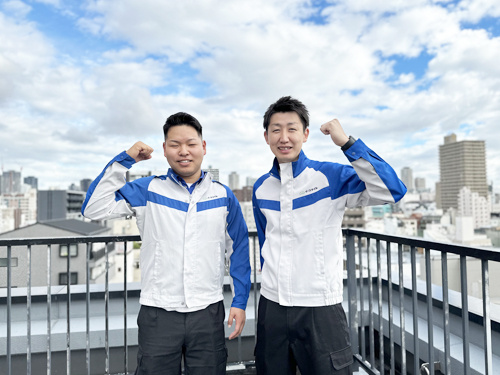 男性2名の水道修理スタッフ