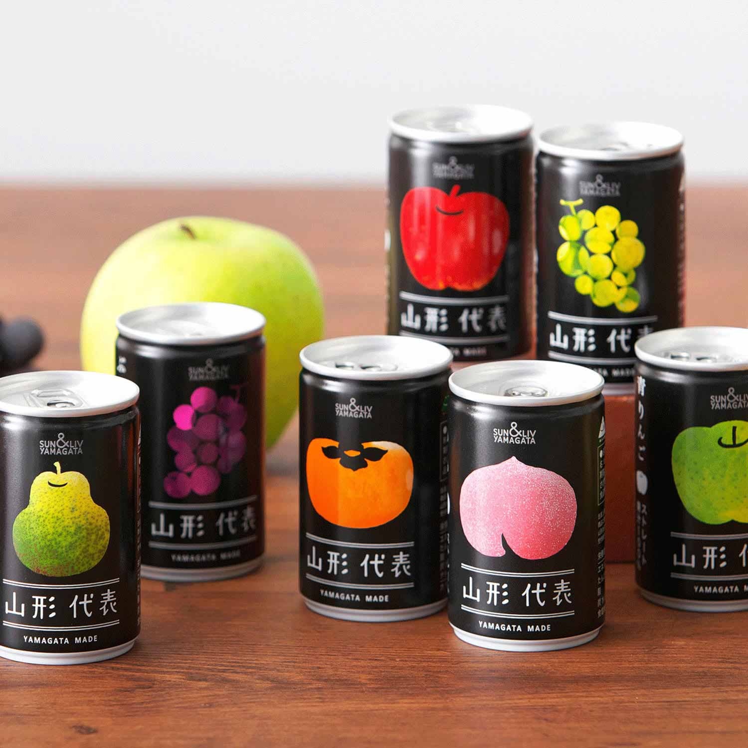 山形代表という果汁100％ジュースの写真