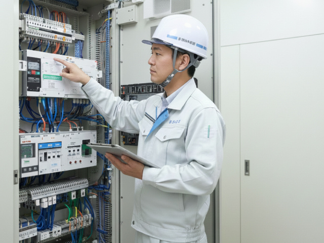 作業している男性スタッフ