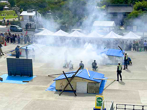 株式会社ワンウェイの手がけた防災イベントの様子を写した写真