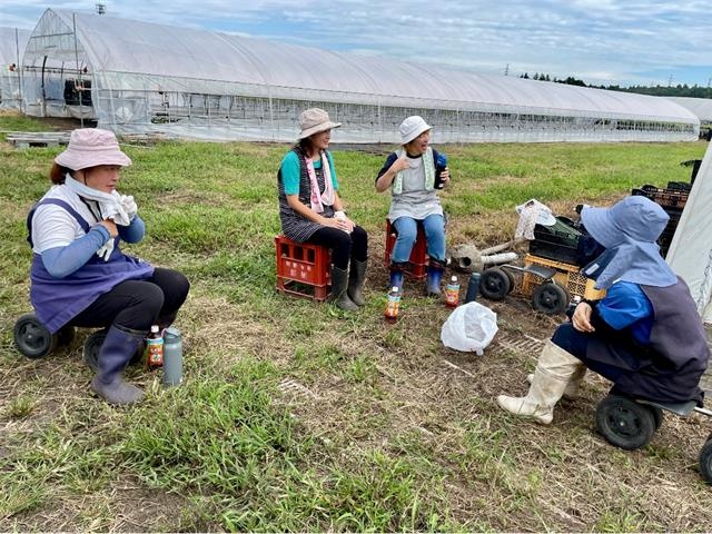 農家さんの休憩風景