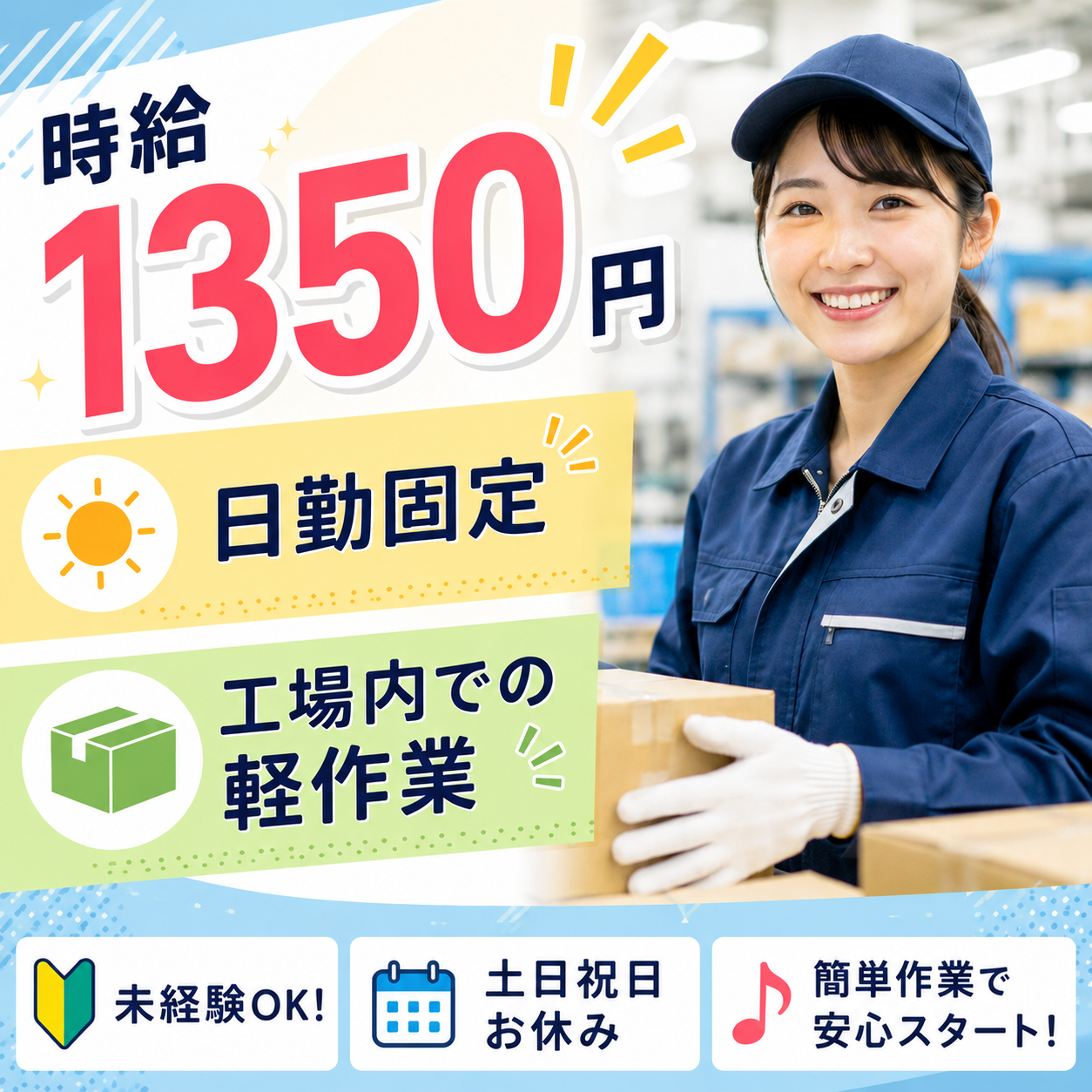 時給1350円＿工場内作業