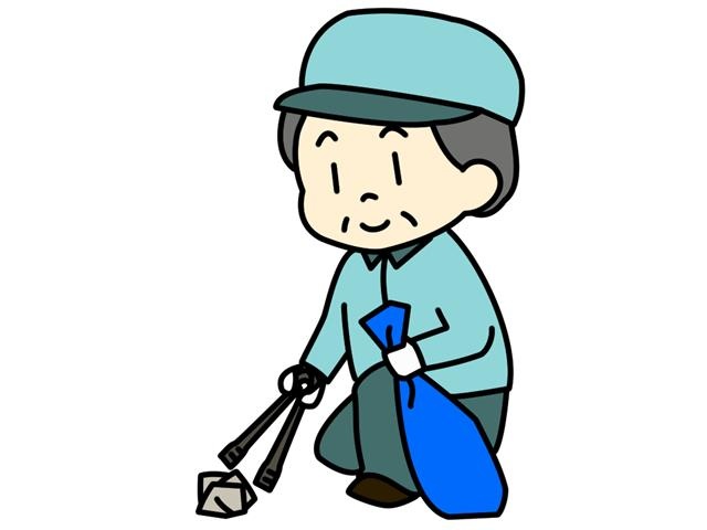 ゴミ拾い_女性
