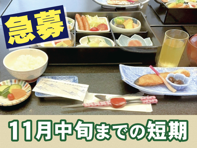 急募、11月中旬までの短期