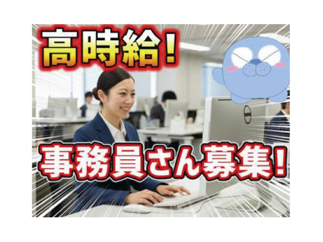 高時給！事務員さん募集！