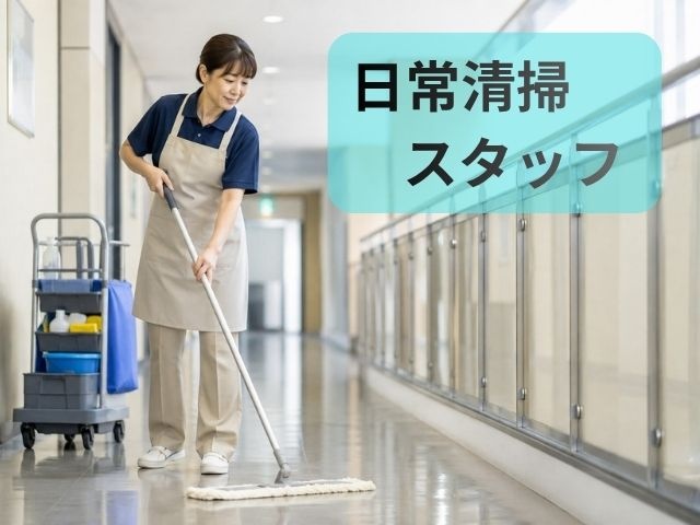 清掃している女性