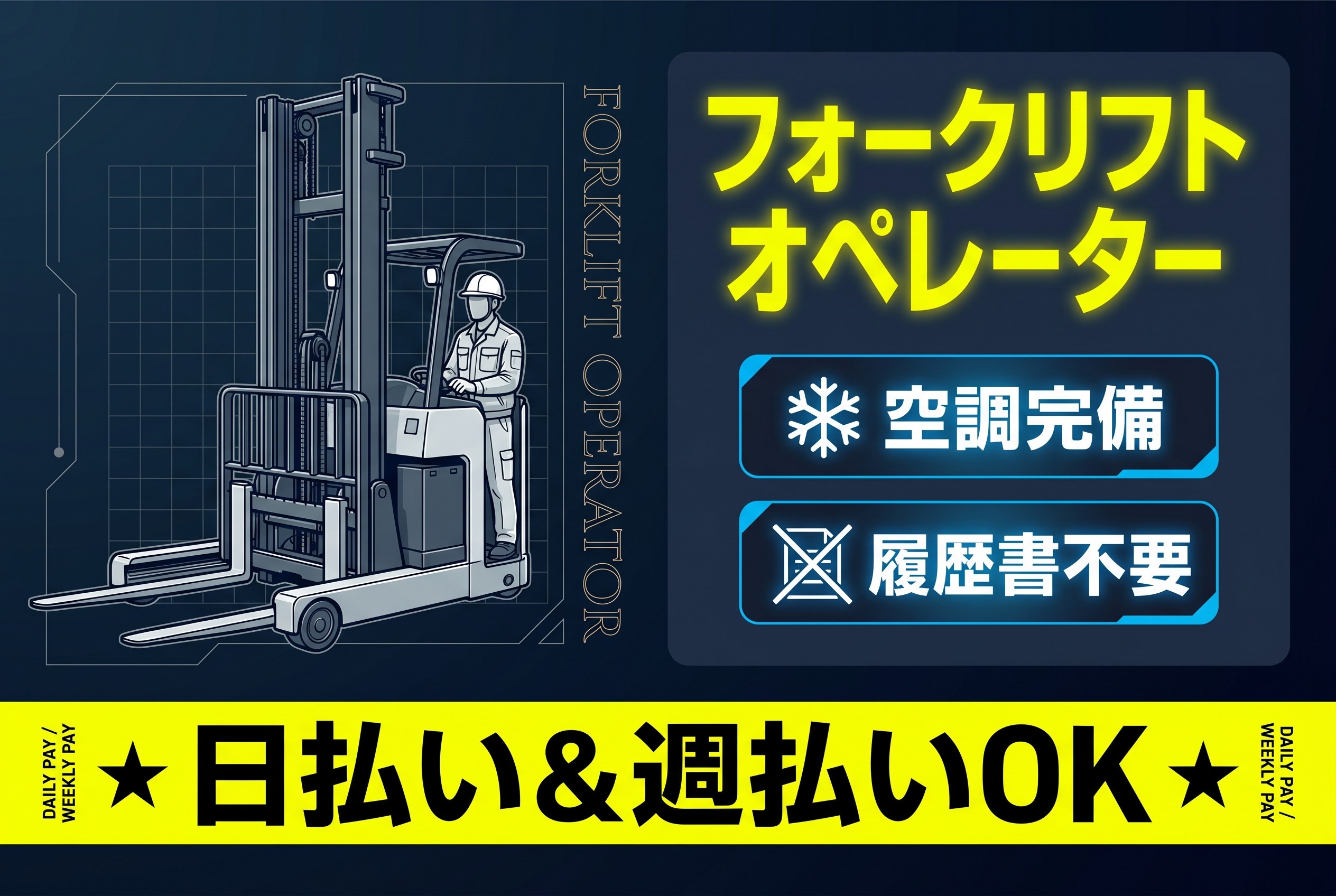 フォークリフトオペレーター募集
