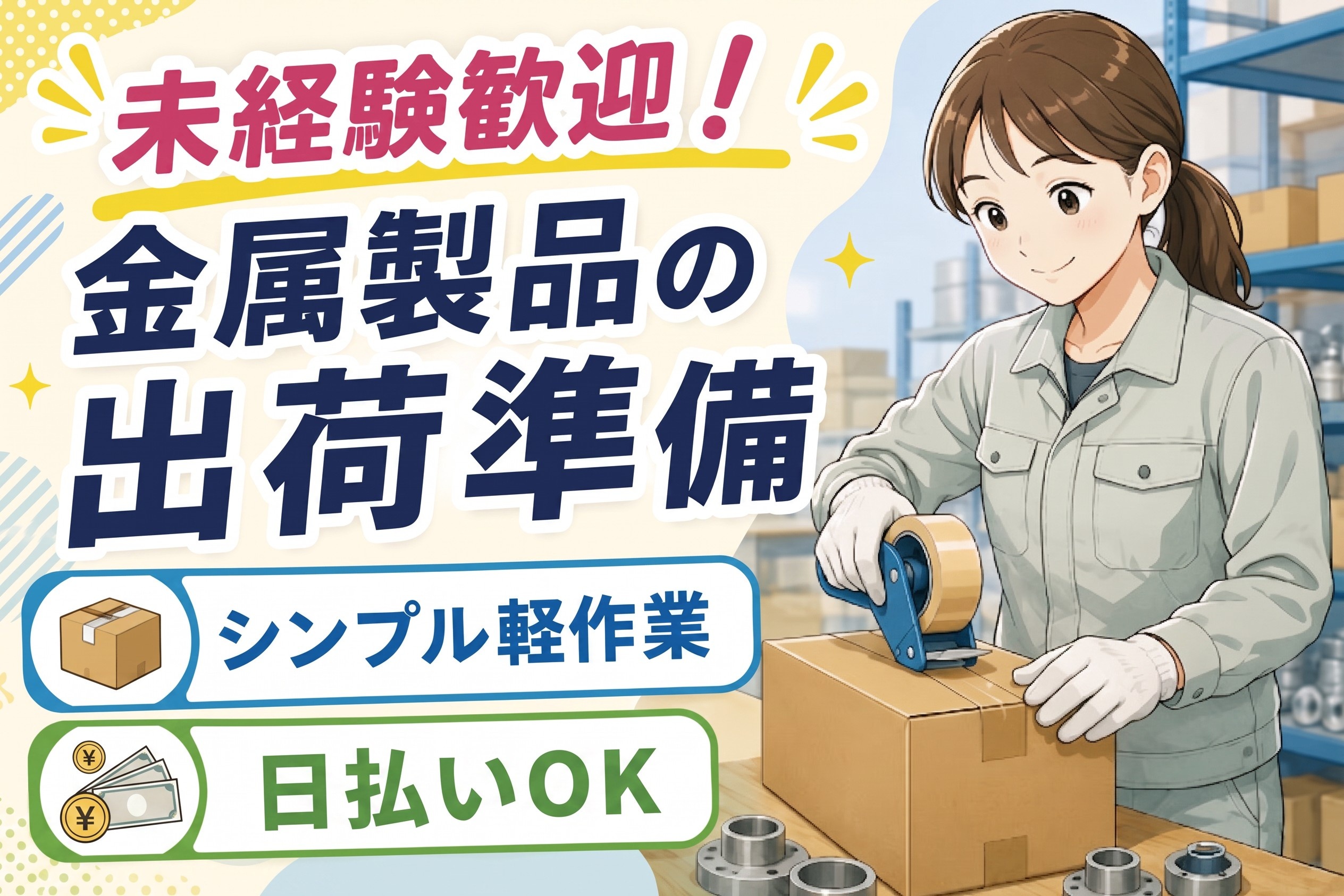 梱包・検査・バリ取りなどの軽作業