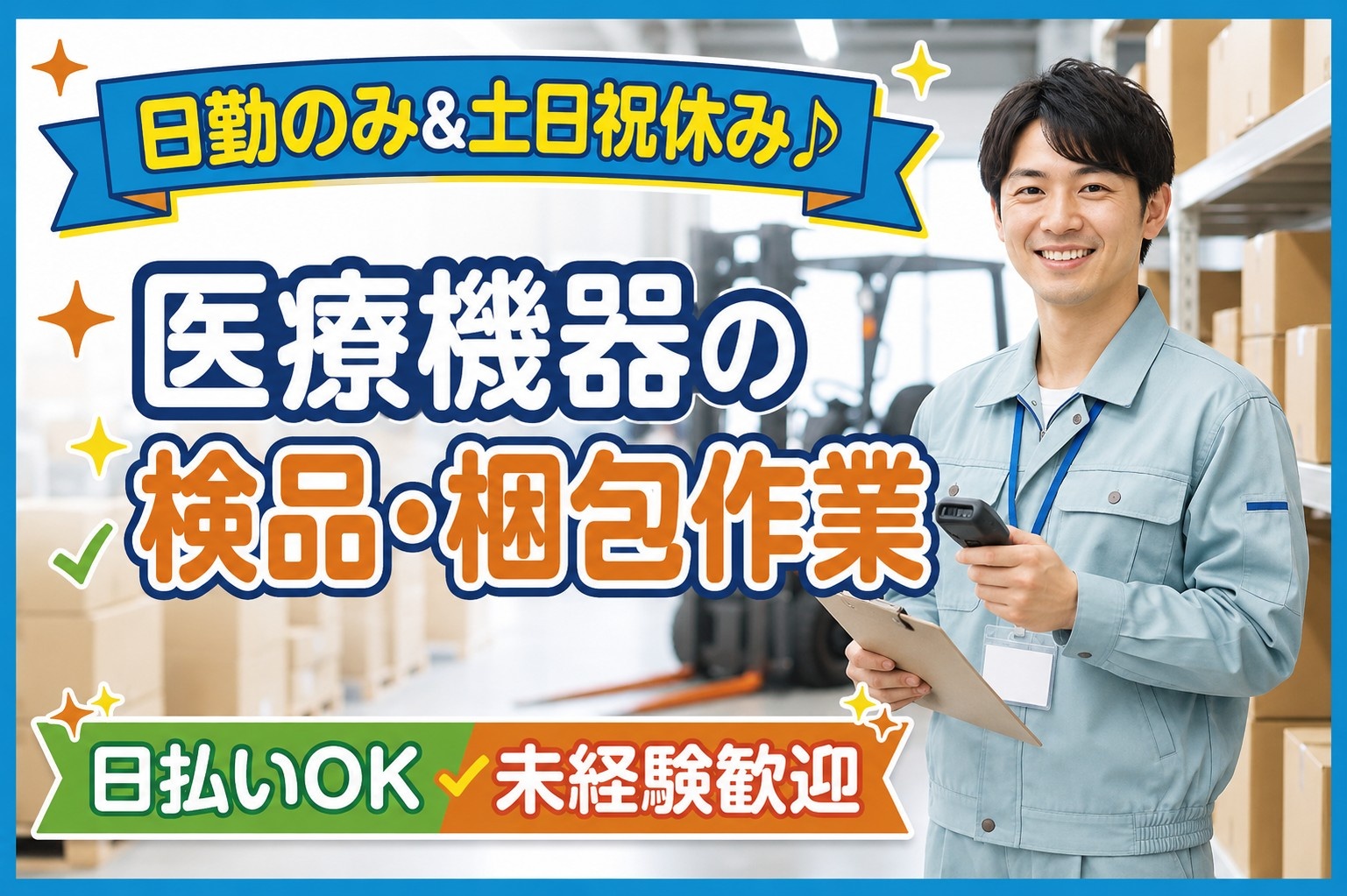 医療機器の検品・梱包作業