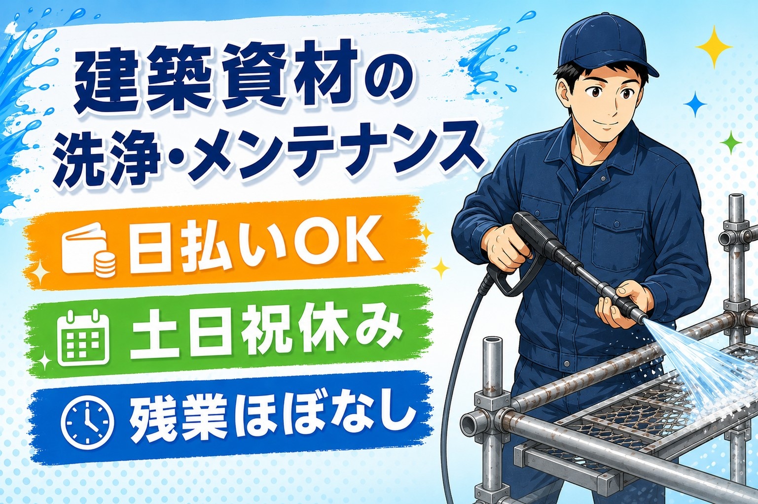 建築資材の洗浄