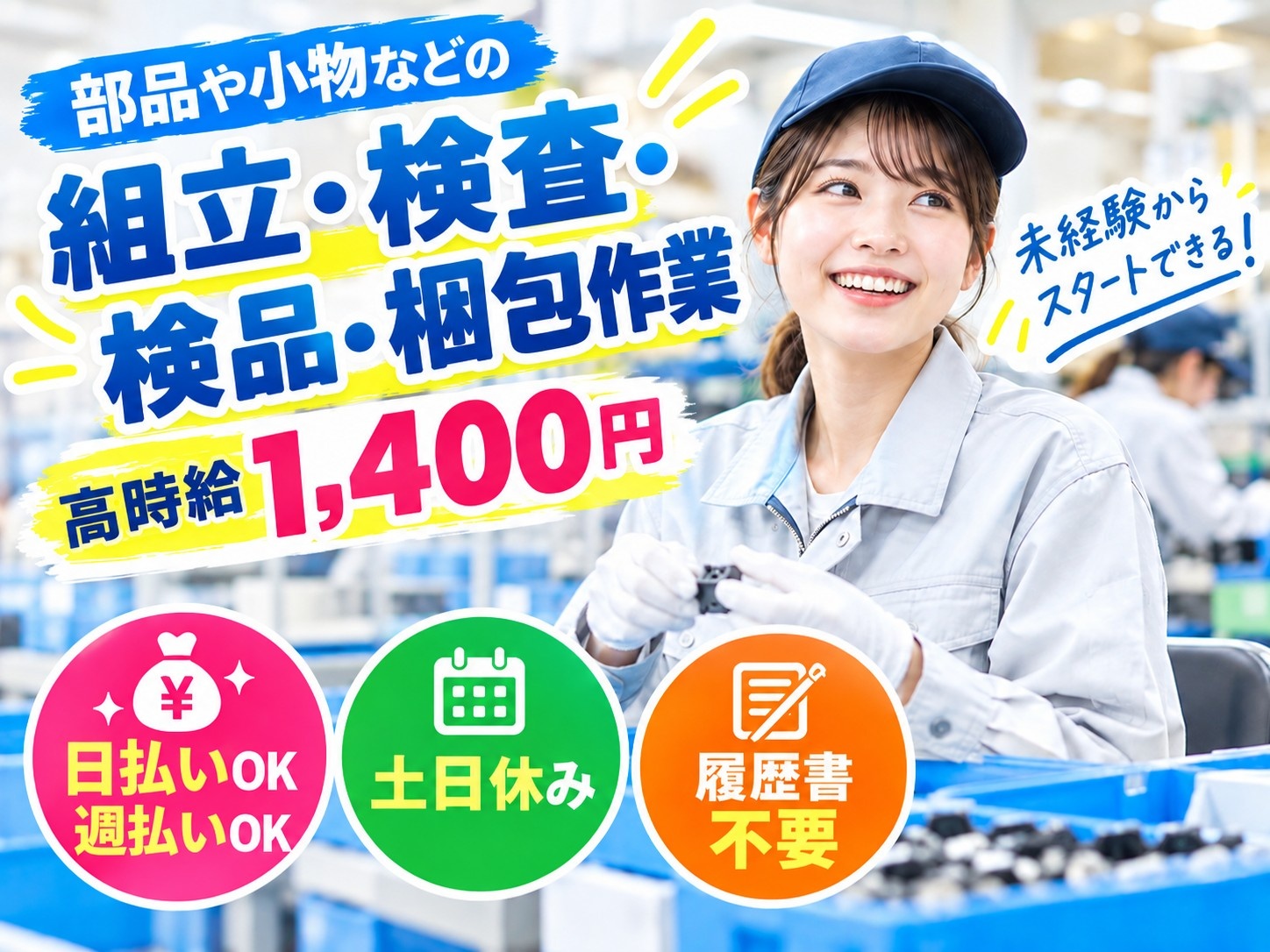 組立・検査・検品・梱包作業