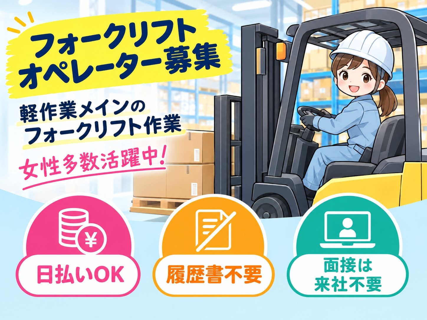 フォークリフトオペレーター募集