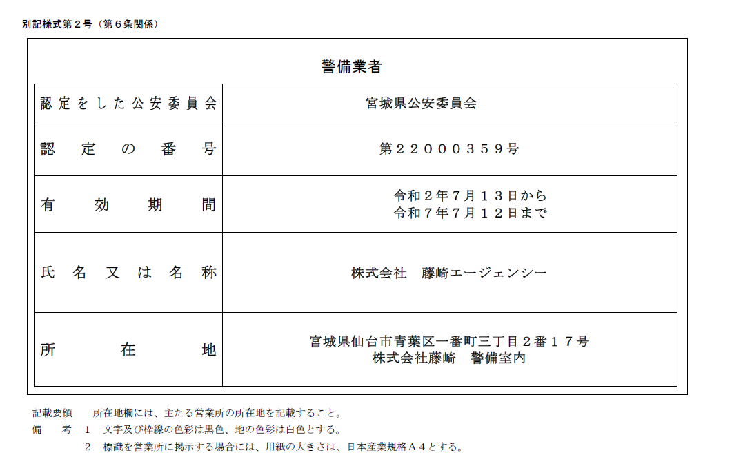 認定証