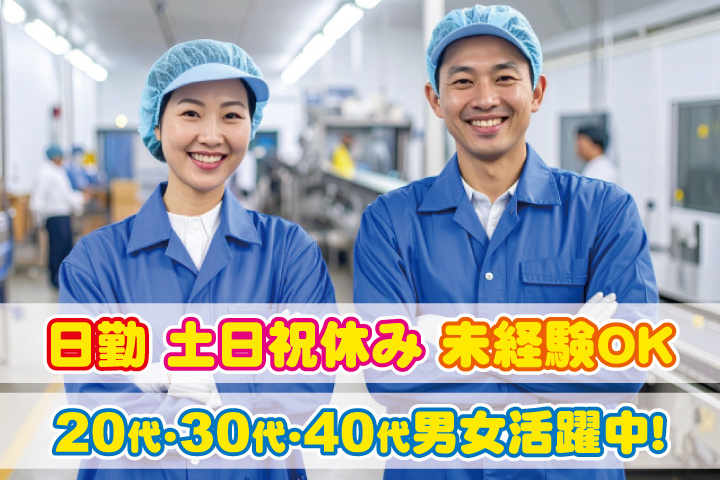 未経験OK　日勤　土日祝休み　20代・30代・40代男女活躍中！