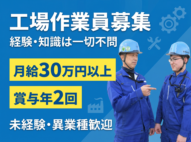 工場で働く男性二人