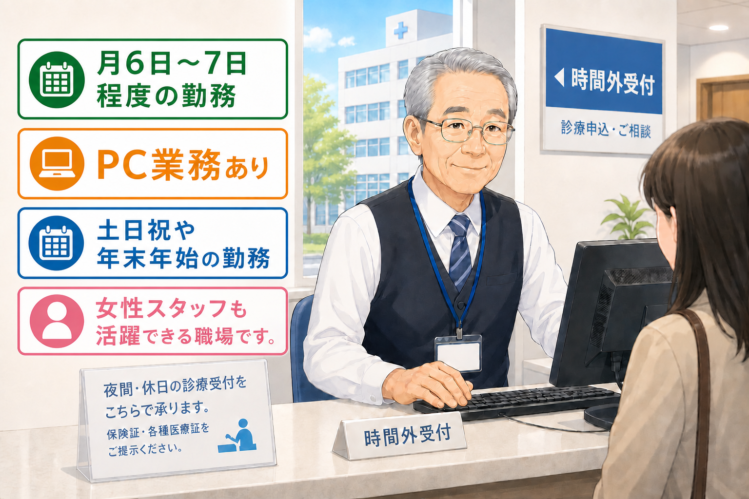 病院の時間外受付_日勤