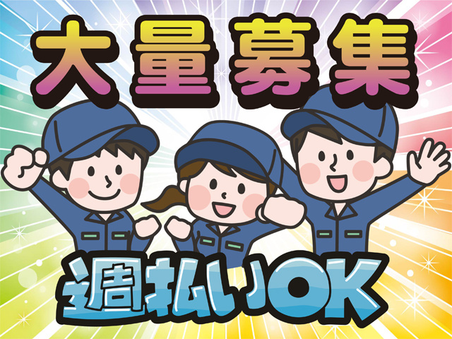大量募集、週払いOK