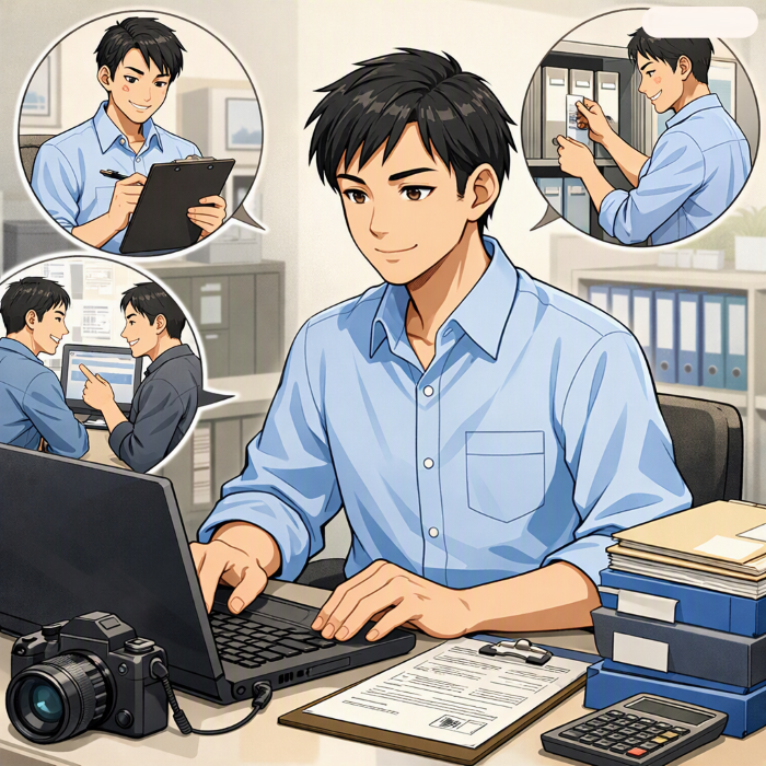 事務男性