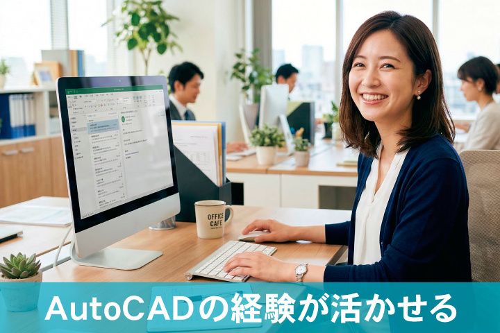 AutoCADの経験が活かせる