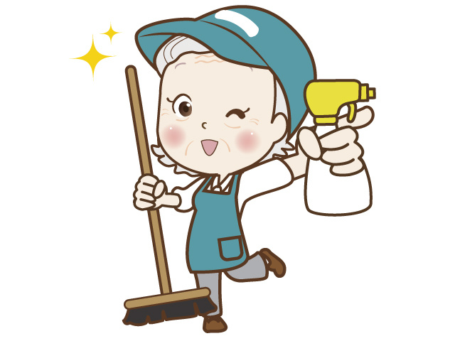 清掃員女性のイラスト