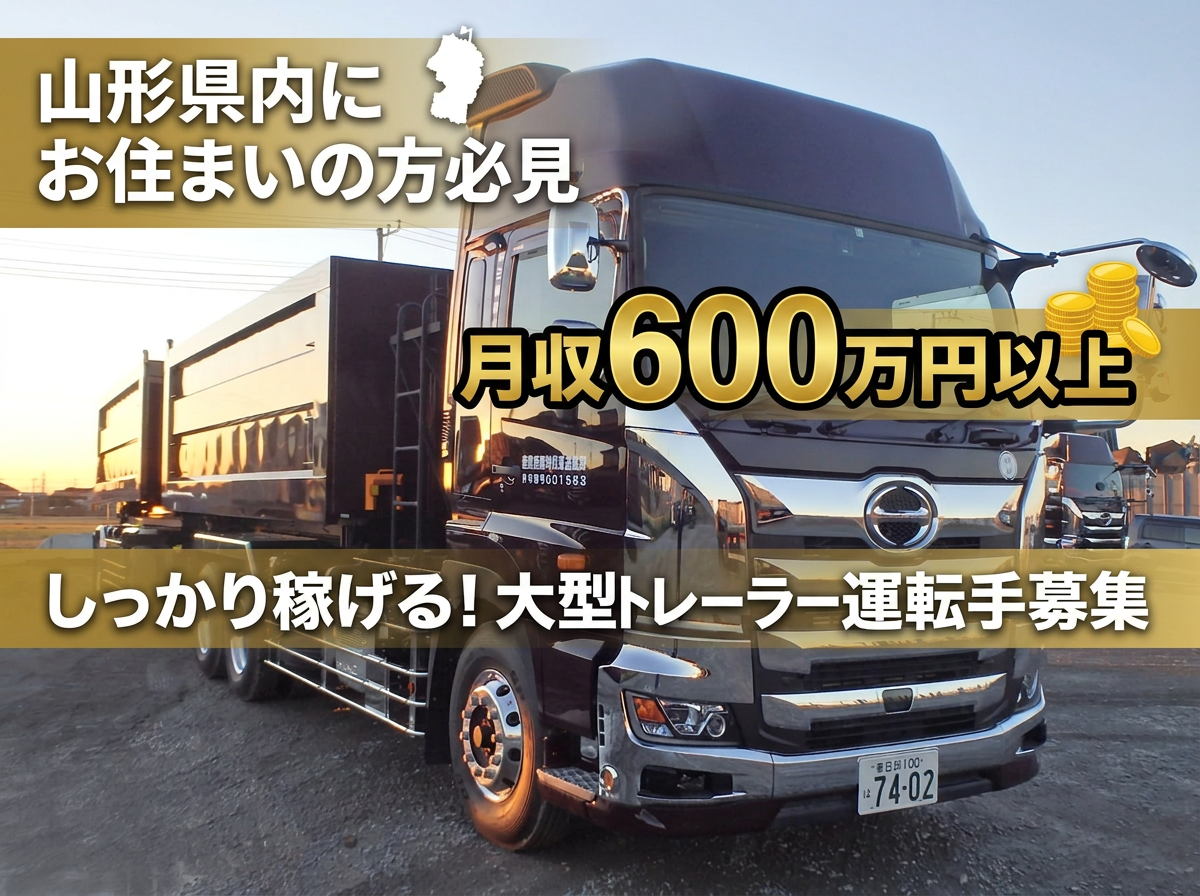 茶色の大型トレーラー