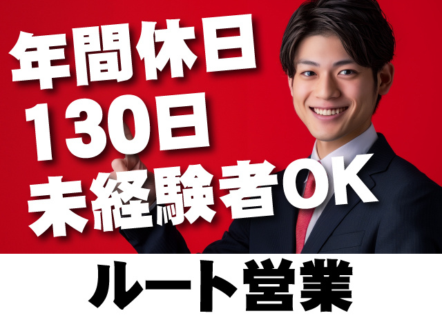 ルート営業・未経験者OK・年間休日130日