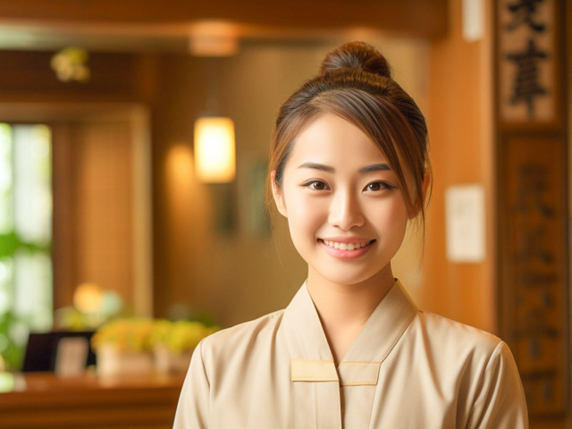 旅館女性スタッフ