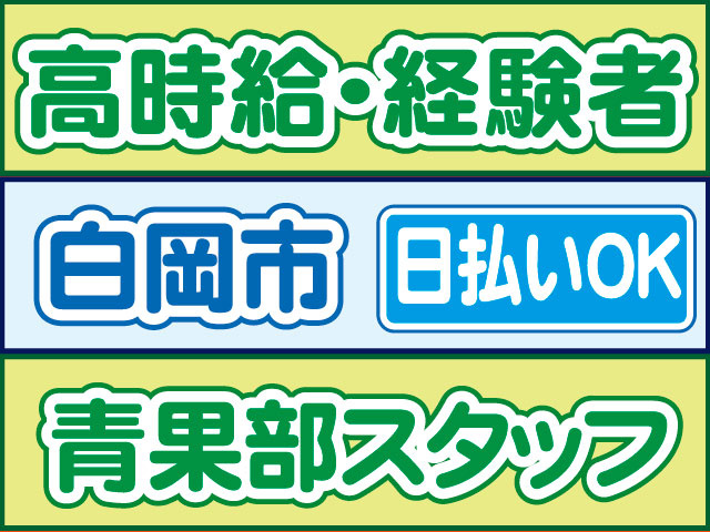 青果部スタッフ　日払いOK　白岡市　高時給・経験者