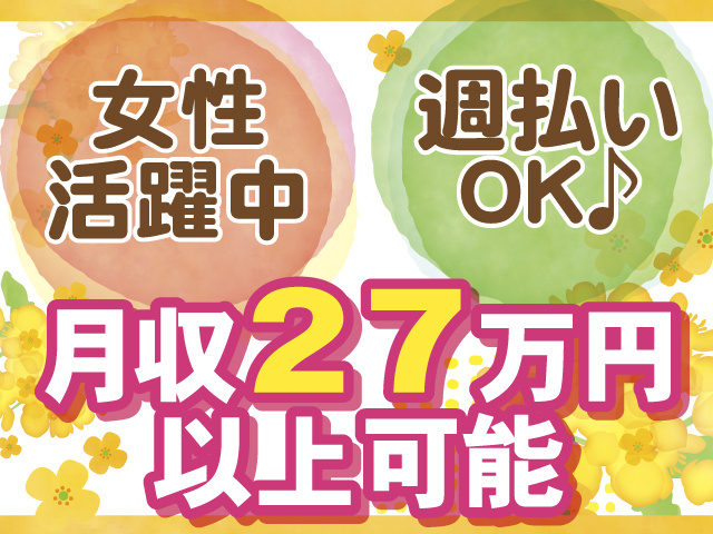 月収27万円以上可能