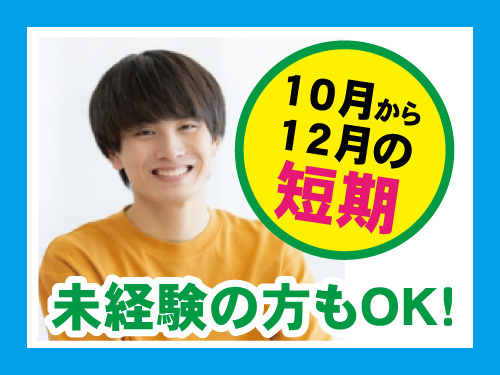 タイヤ交換の補助／10月から12月の短期／未経験からできるお仕事