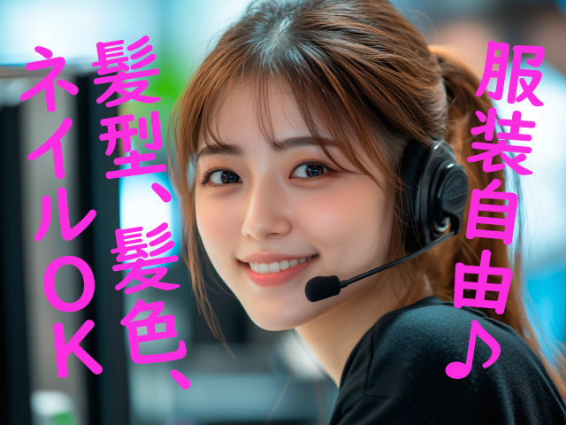 髪型、髪色、ネイルOK／服装自由