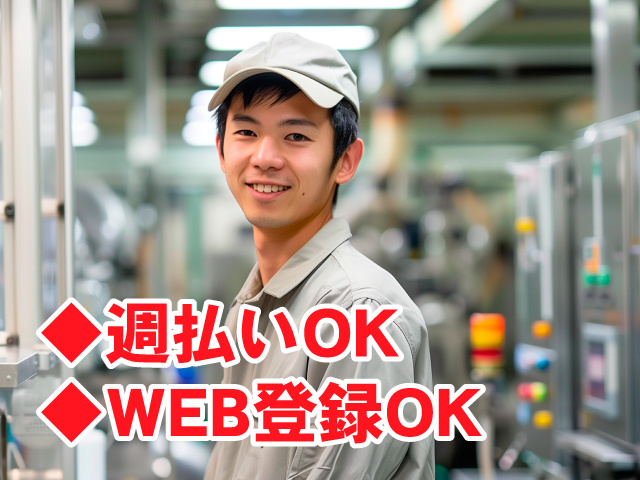 製造スタッフ男　◆週払いOK　◆WEB登録OK