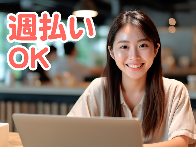 事務スタッフ女性　週払いOK