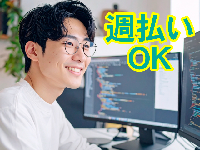 システムエンジニア男性　週払いOK