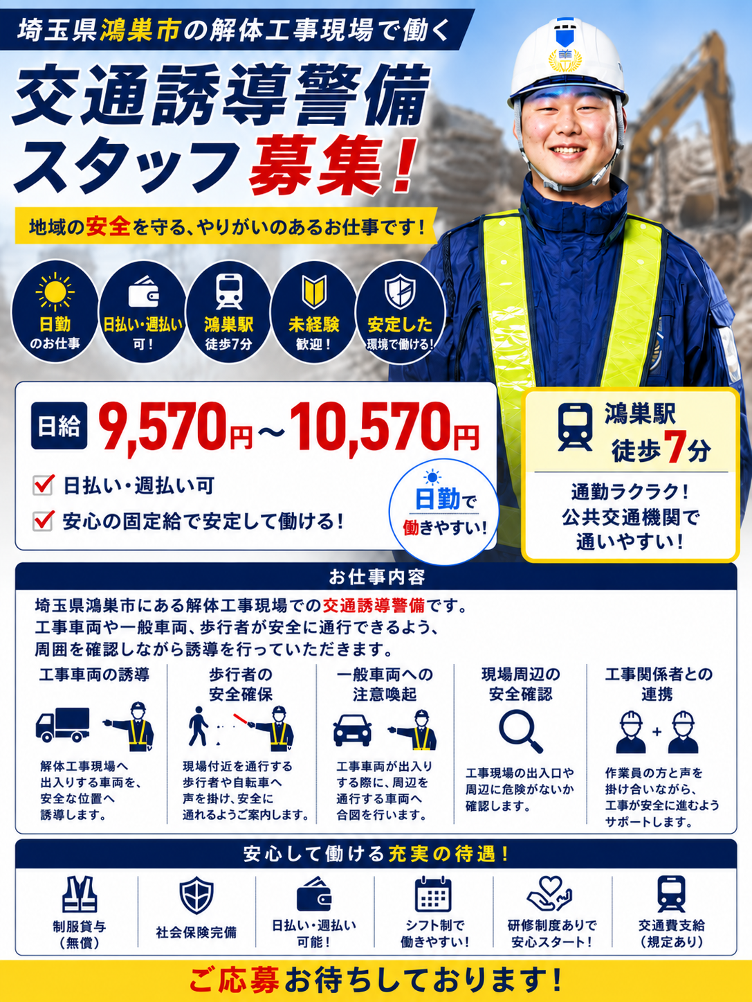 鴻巣交通誘導警備スタッフ