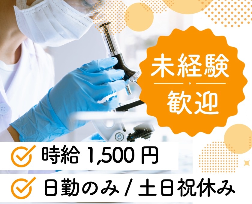 未経験歓迎　時給1500円　日勤のみ　土日祝休み