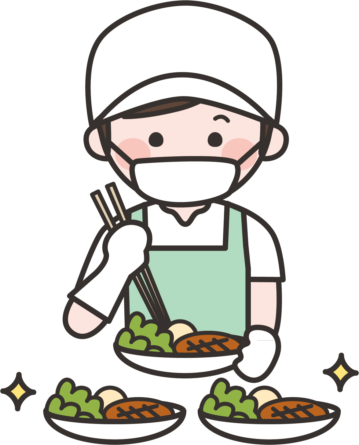 調理スタッフ　イラスト