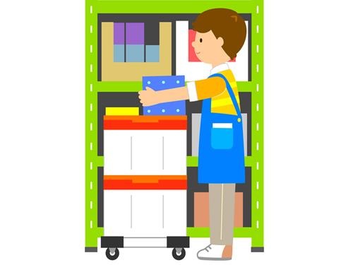 ピッキング作業　男性活躍中