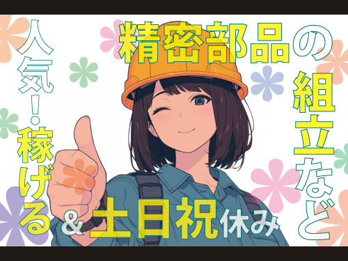 マシンオペレーター／土日休み／高時給／月収21万円以上可
