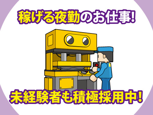 マシンオペレーター／土日休み／夜勤専属／17時から翌2時／未経験OK