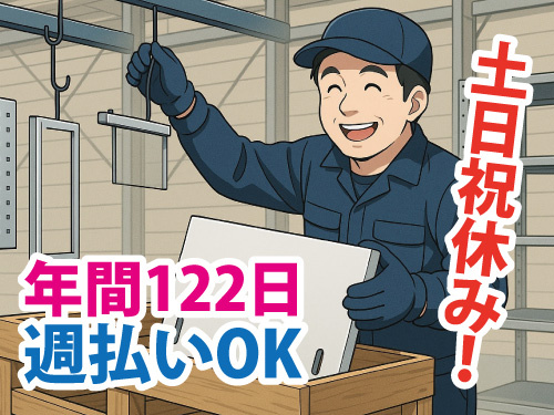 組立塗装補助作業／シンプル作業／土日祝休み／未経験からのスタートOK