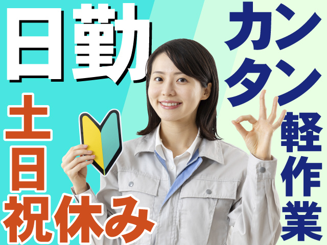 日勤　カンタン 軽作業　土日祝休み