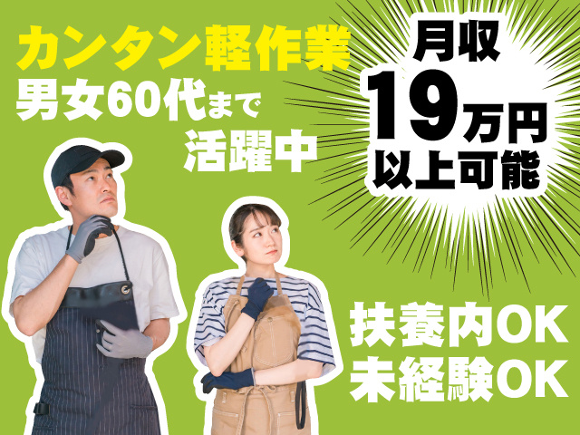 月給19万円以上も可能／扶養範囲内OK