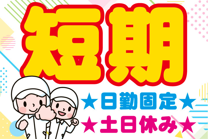 短期！日勤固定！土日休み！