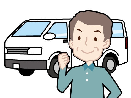 ワゴン車のイラスト