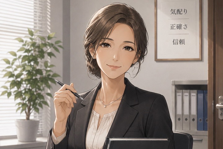 スーツを着た女性のイラスト