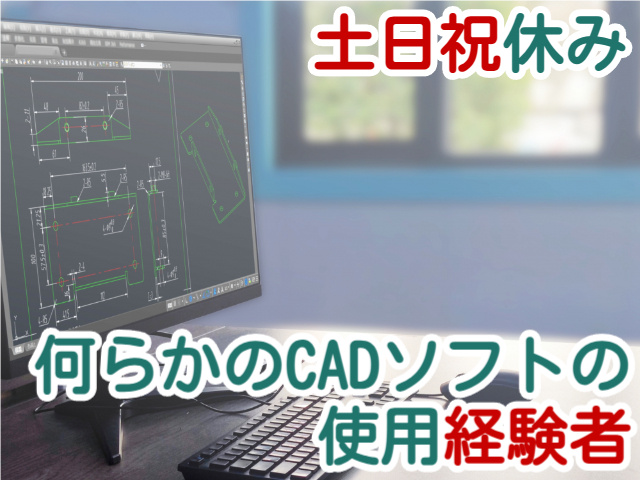 土日祝休み何らかのCADソフトの使用経験者