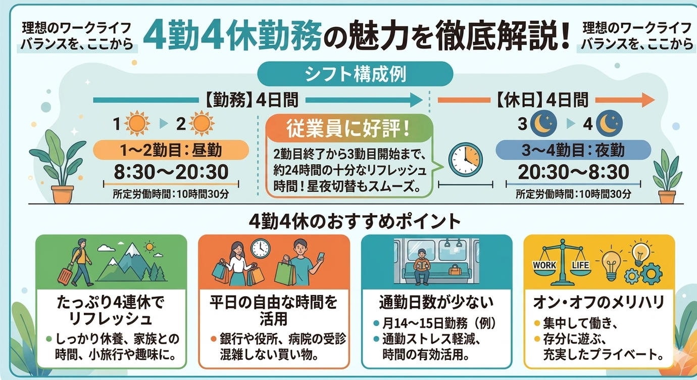 4勤4休について