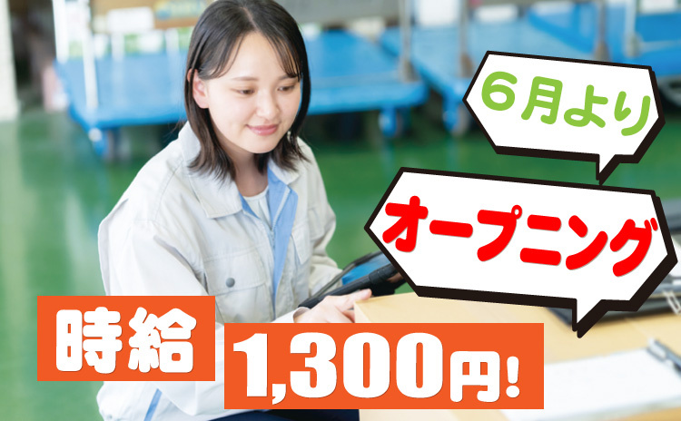 6月より/オープニング/時給1300円