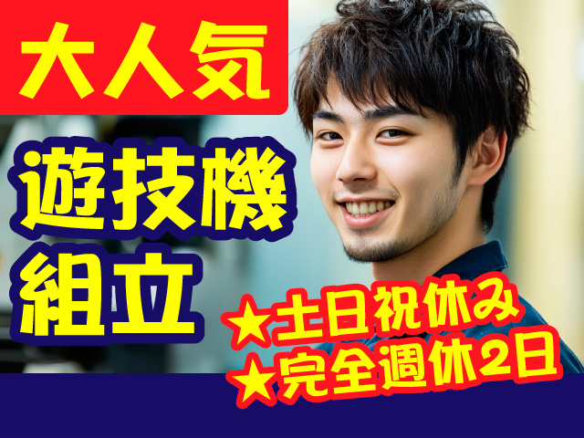 大人気　遊技機組立　★土日祝休み　★完全週休2日